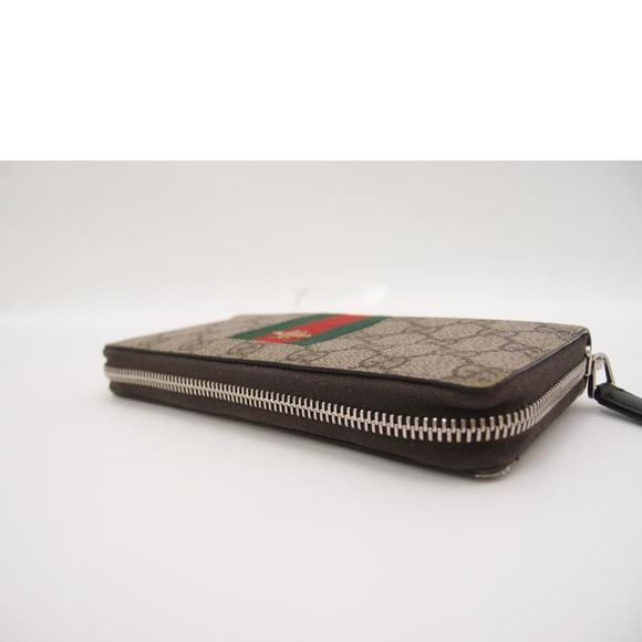 Gucci GG Supreme Bee Round Zip Long Wallet Beige - Picture 4 of 7
